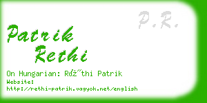 patrik rethi business card